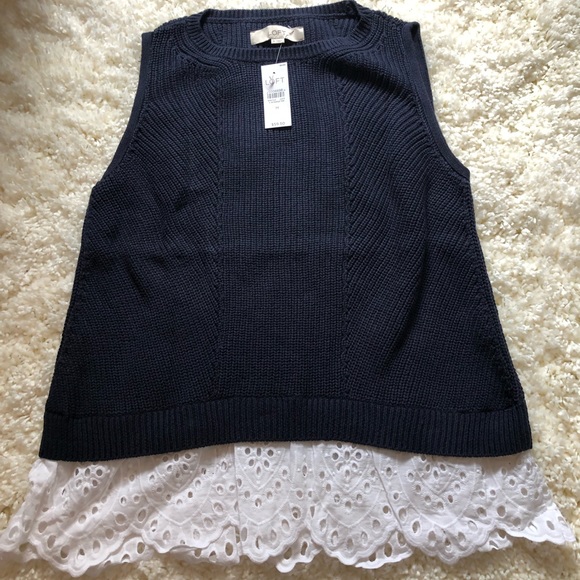 LOFT Sleeveless Eyelet Top - Picture 4 of 8
